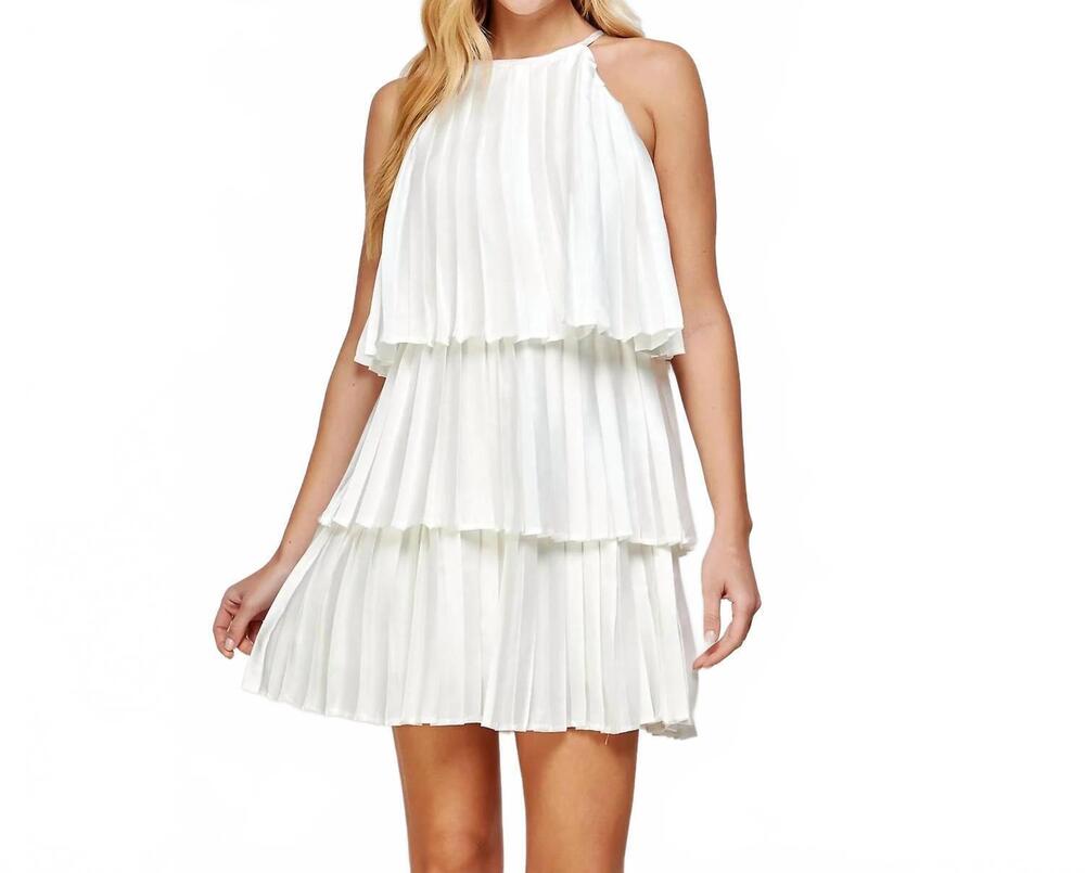 NEW STRUT & BOLT ethereal essence mini dress in white